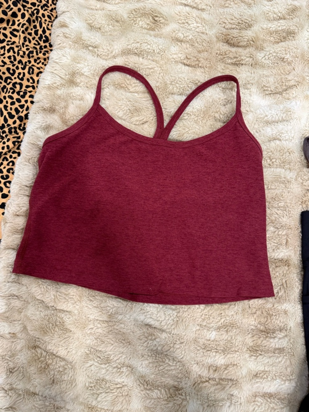 Beyond Yoga Maroon Crop Tank Top